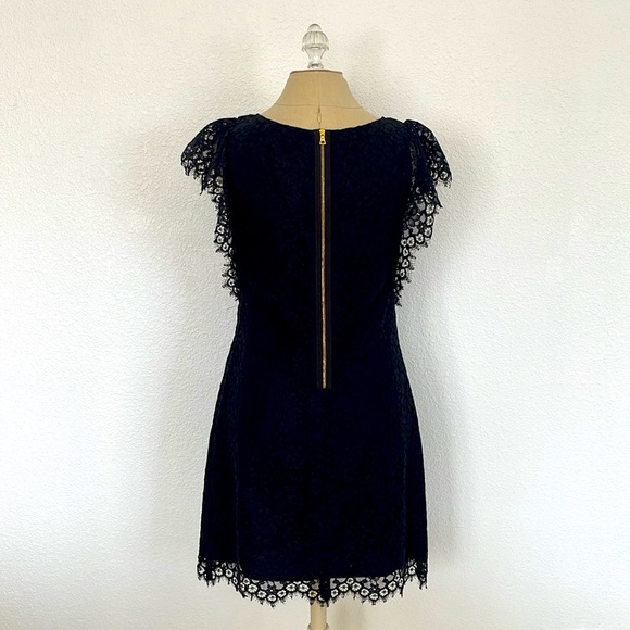 Phoebe Couture black Lace Dress SZ 4 Cap Sleeve. - Picture 6 of 11